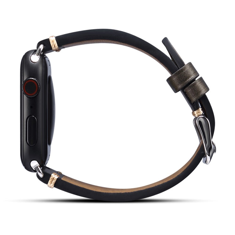 Mega flot Universal Apple Ægte læder Rem - Sort#serie_4