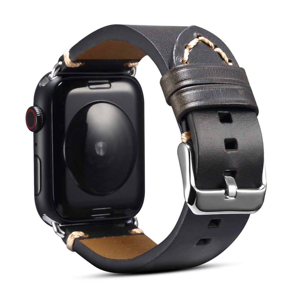 Mega flot Universal Apple Ægte læder Rem - Sort#serie_4