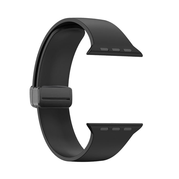 Klassisk Silikone Universal Rem passer til Apple Smartwatch - Sort#serie_1