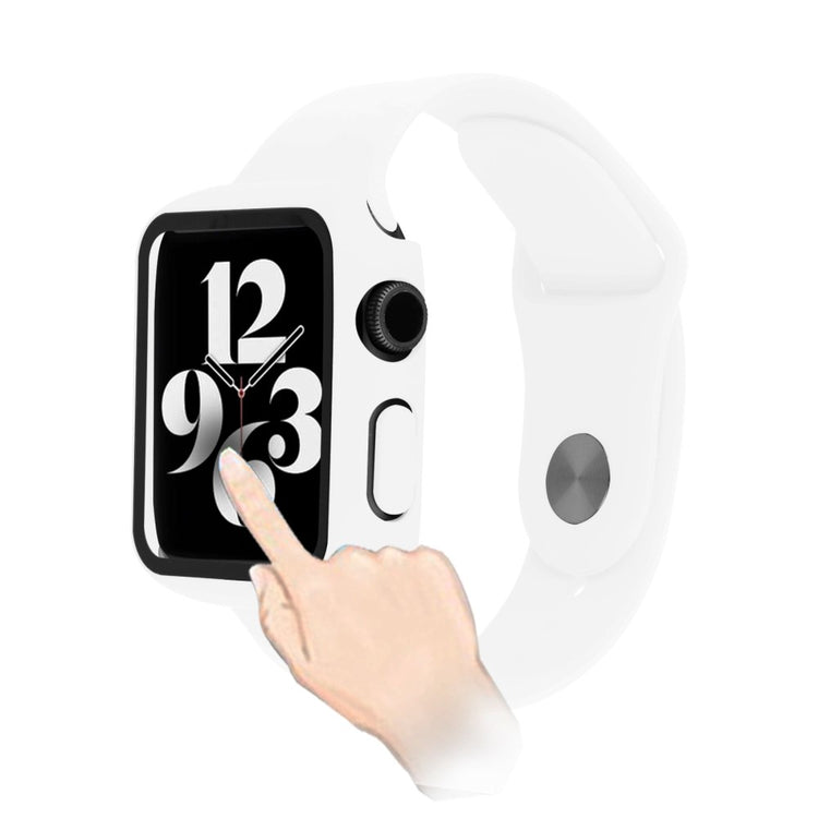 Meget Godt Universal Apple Cover med Skærmbeskytter i Plastik og Hærdet Glas - Hvid#serie_9