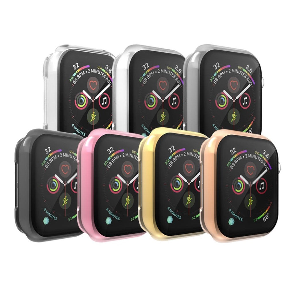 Apple Watch Series 1-3 38mm Gennemsigtig Silikone Bumper - Sølv#serie_5