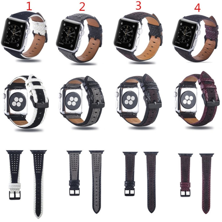 Super flot Apple Watch Series 4 40mm Ægte læder Rem - Flerfarvet#serie_4