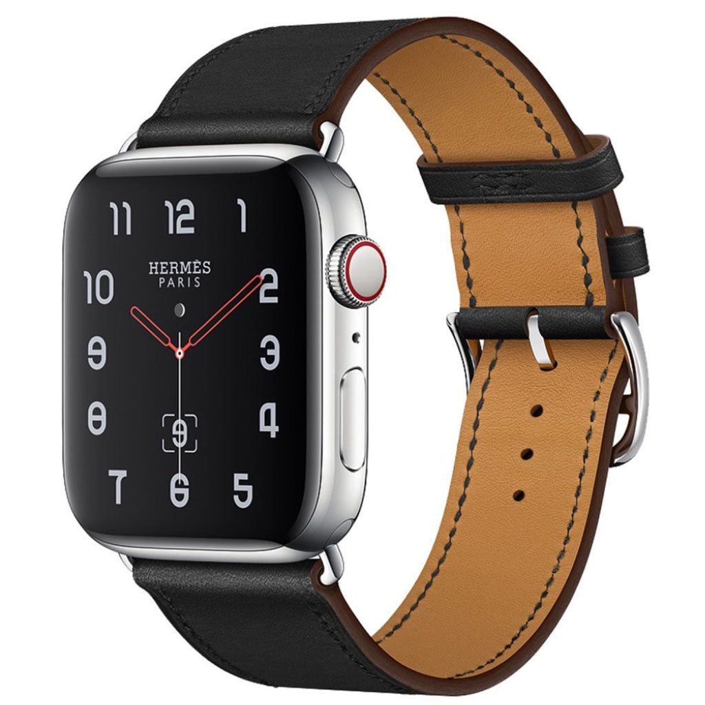 Vildt fantastisk Apple Watch Series 4 40mm Γgte lΓ¦der Rem - Sort#serie_1