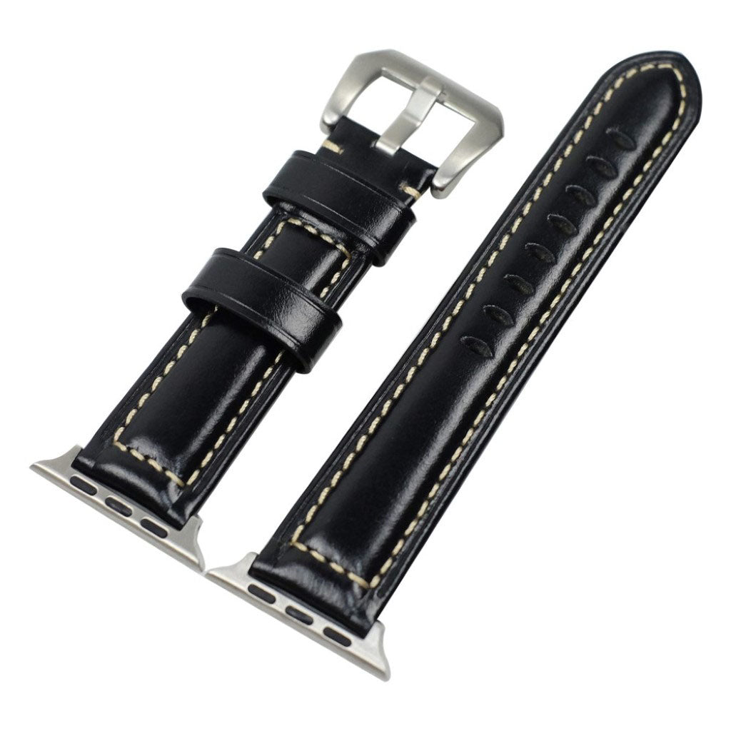 Mega holdbart Apple Watch Series 4 40mm Γgte lΓ¦der Rem - Sort#serie_1