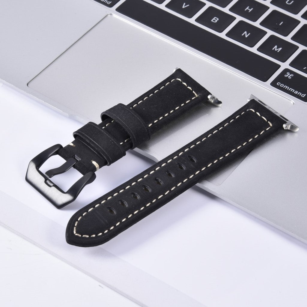 Mega nydelig Apple Watch Series 4 40mm Γgte lΓ¦der Rem - Sort#serie_1