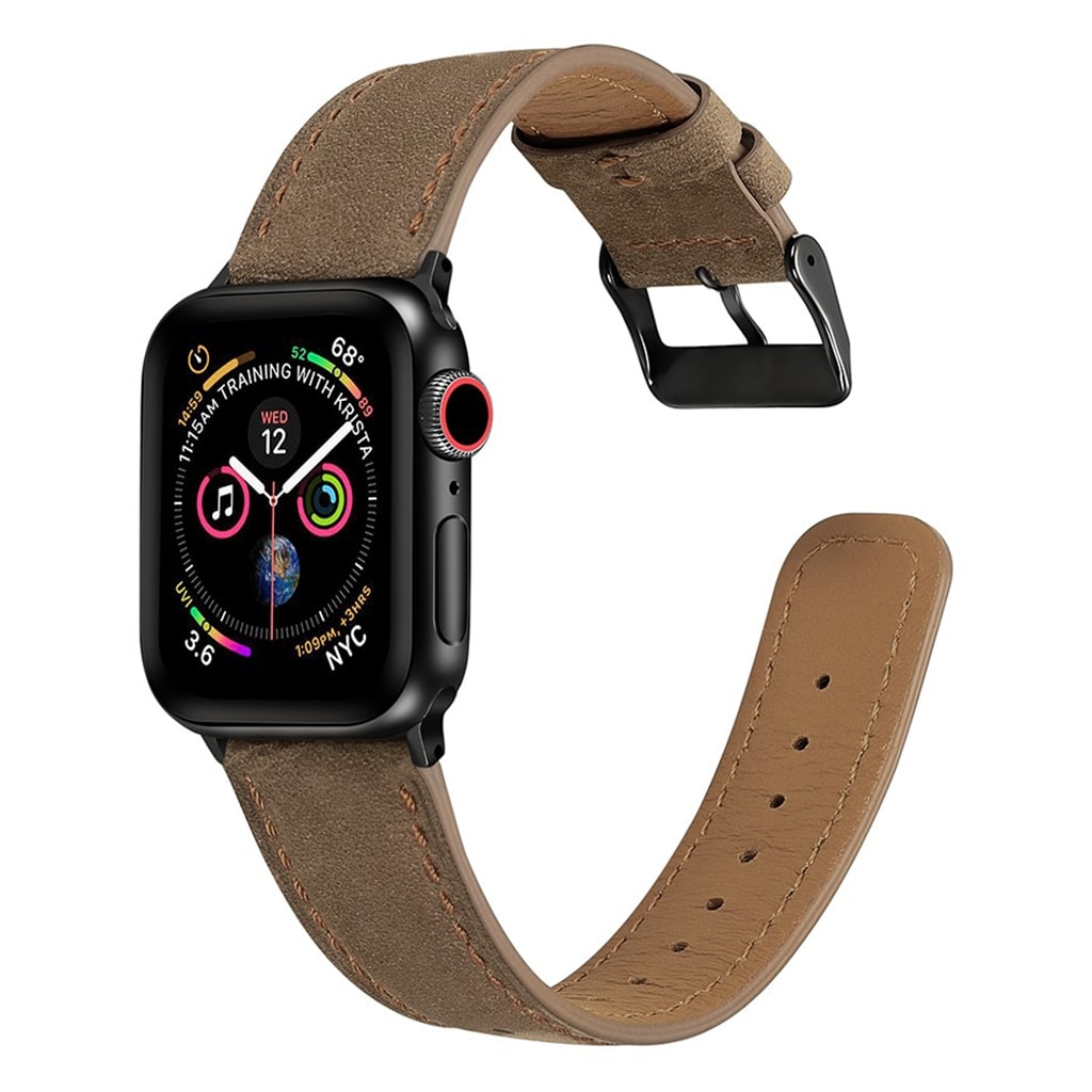 Meget fantastisk Apple Watch Series 4 40mm Ægte læder Rem - Brun#serie_3