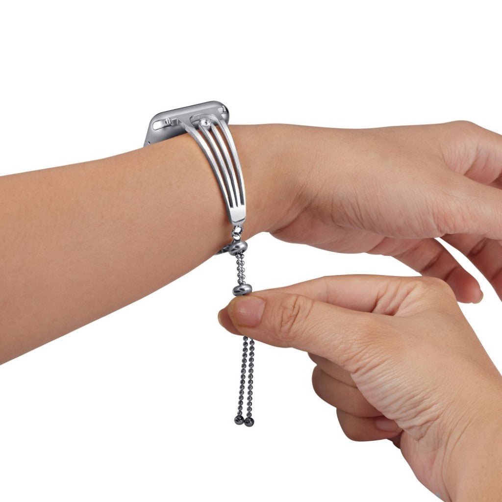 Super godt Apple Watch Series 4 40mm Metal og Rhinsten Rem - Sølv#serie_078