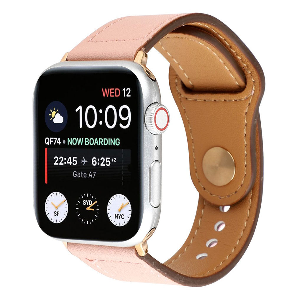 Glimrende Apple Watch Series 4 40mm Γgte lΓ¦der Rem - Pink#serie_1