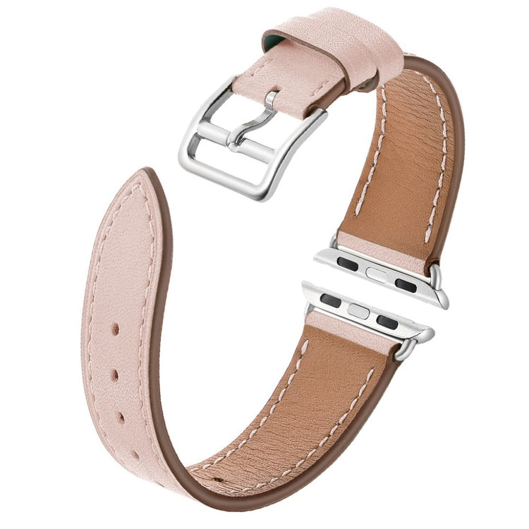 Meget sejt Apple Watch Series 5 40mm Ægte læder Rem - Pink#serie_1