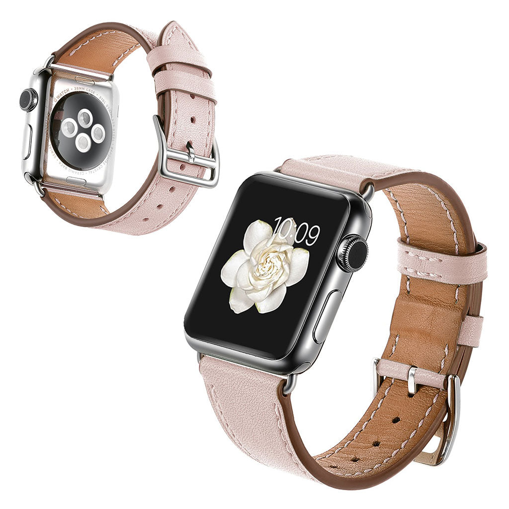 Meget sejt Apple Watch Series 5 40mm Γgte lΓ¦der Rem - Pink#serie_1