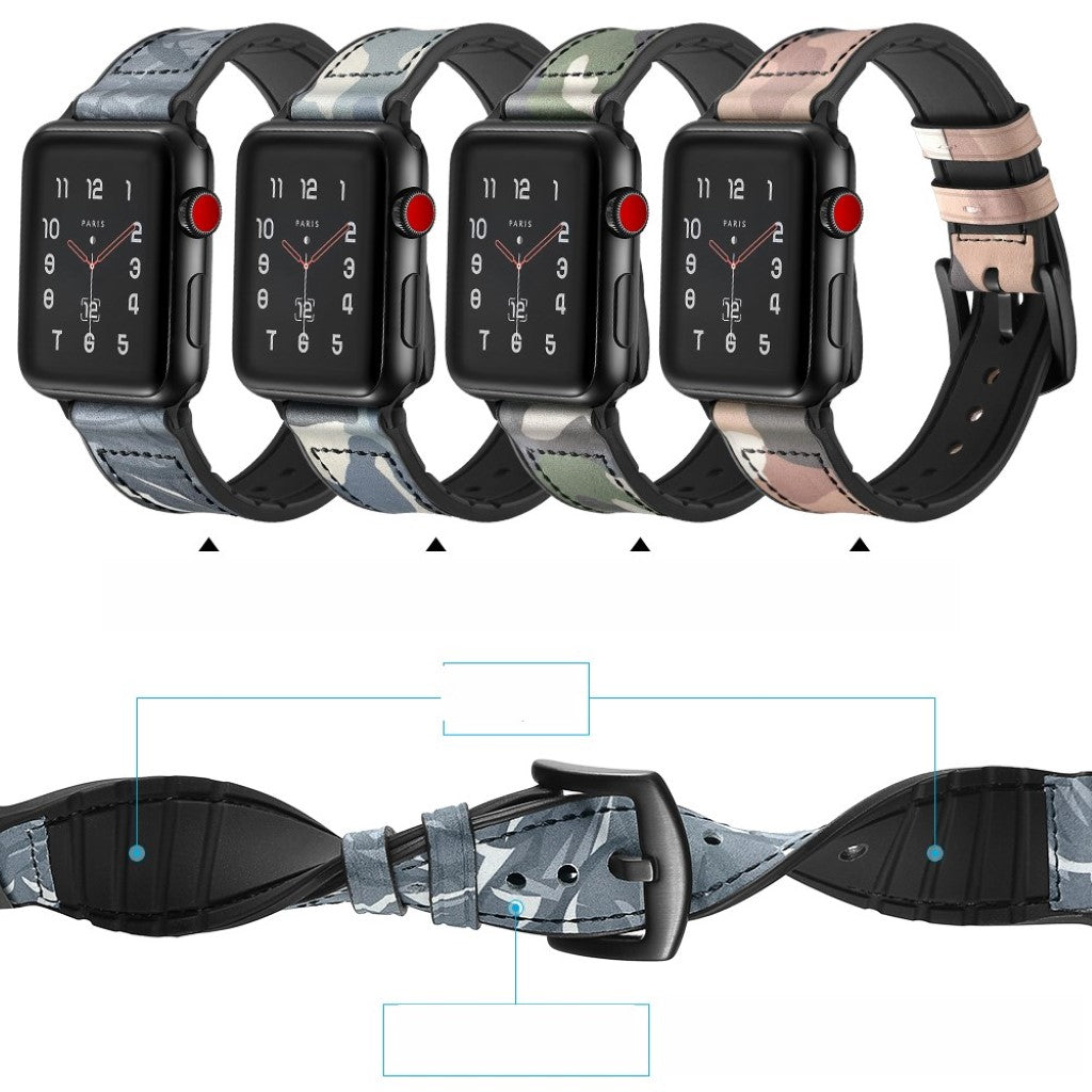 Apple Watch Series 5 40mm / Apple Watch 40mm Ægte læder Rem - Blå#serie_1