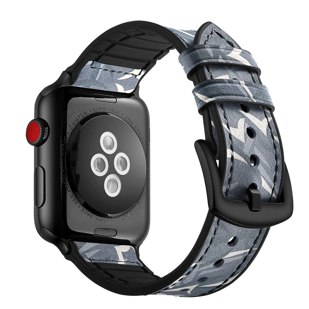 Apple Watch Series 5 40mm / Apple Watch 40mm Ægte læder Rem - Blå#serie_1