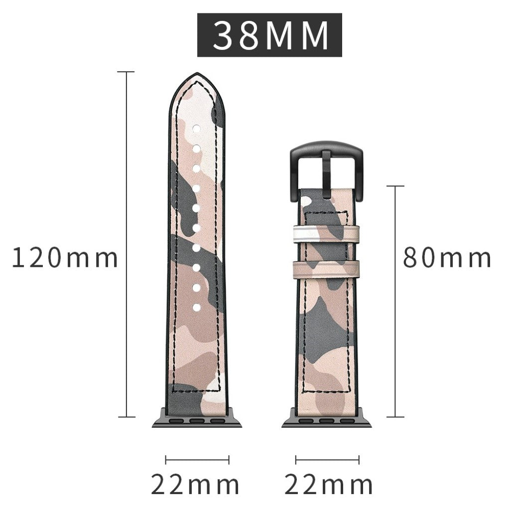 Apple Watch Series 5 40mm / Apple Watch 40mm Ægte læder Rem - Brun#serie_2