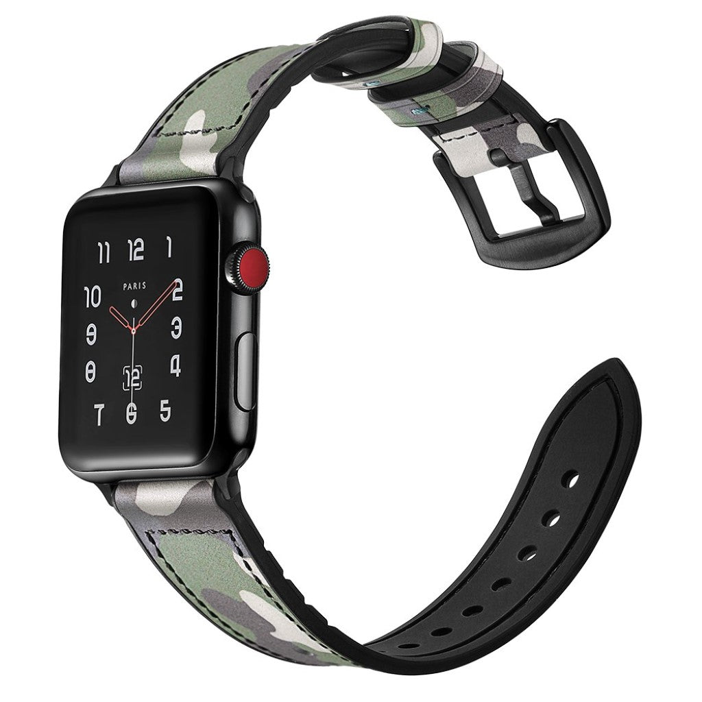 Apple Watch Series 5 40mm / Apple Watch 40mm Ægte læder Rem - Grøn#serie_4