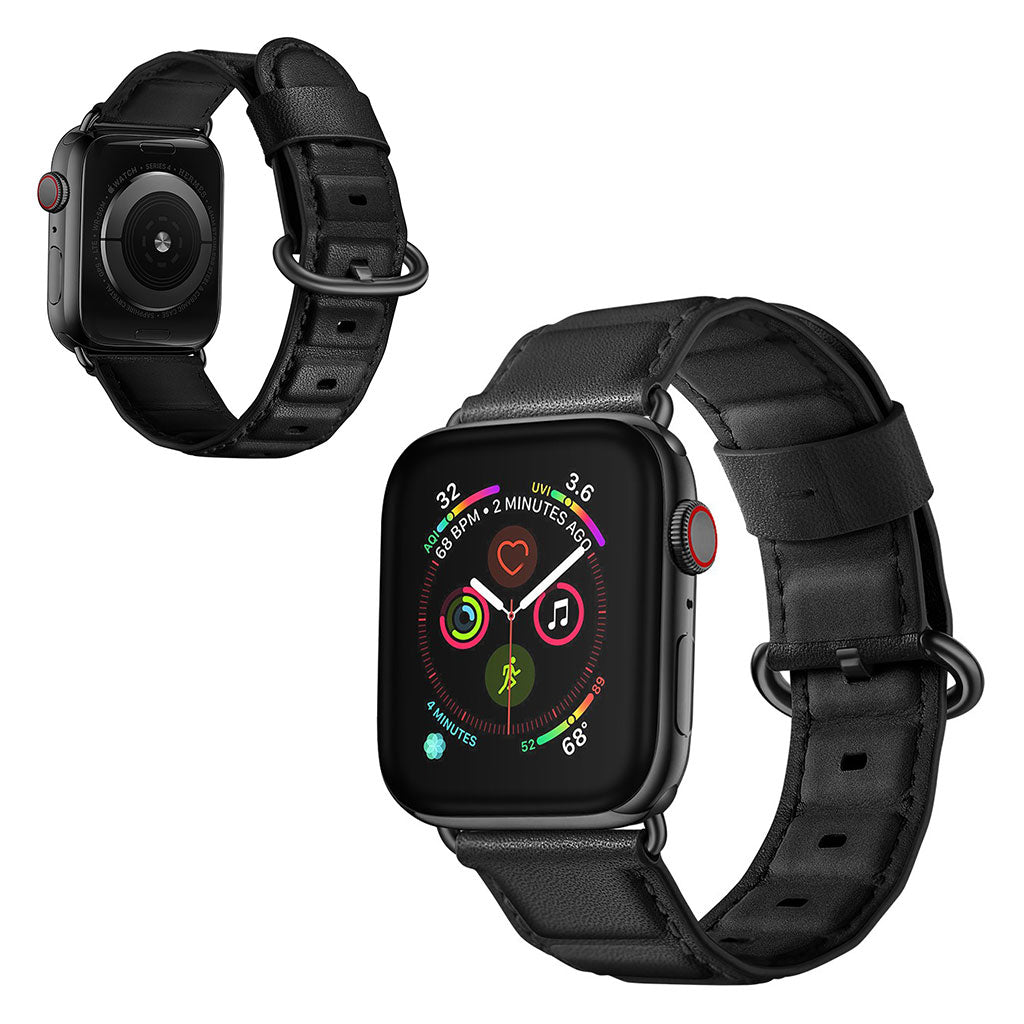Apple Watch Series 5 40mm / Apple Watch 40mm Γgte lΓ¦der Rem - Sort#serie_1