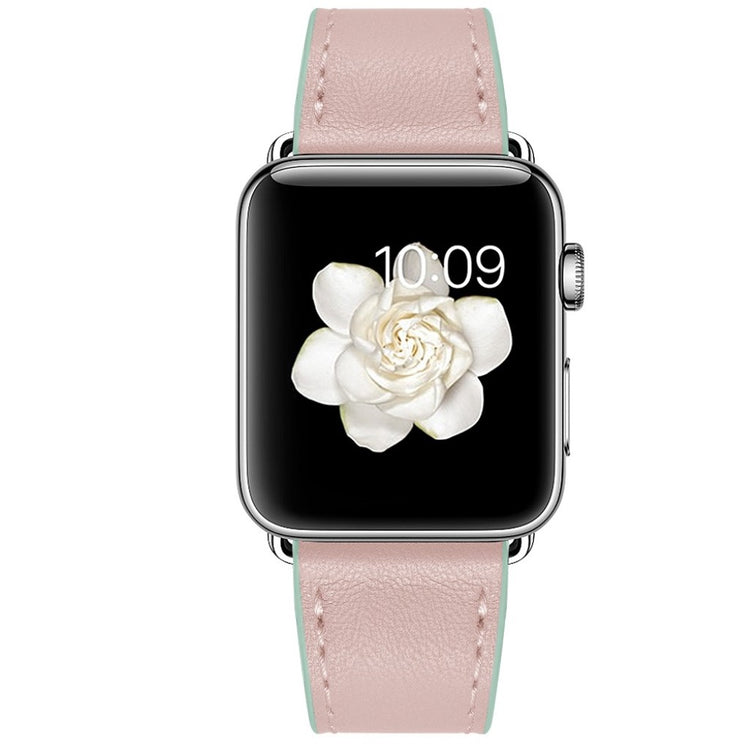 Apple Watch Series 5 40mm / Apple Watch 40mm Ægte læder Rem - Pink#serie_2