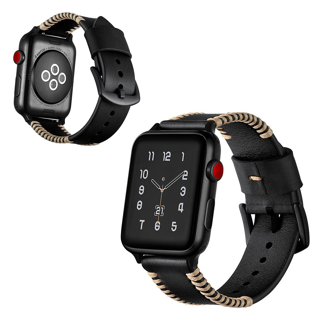 Apple Watch Series 5 40mm / Apple Watch 40mm Γgte lΓ¦der Rem - Sort#serie_1