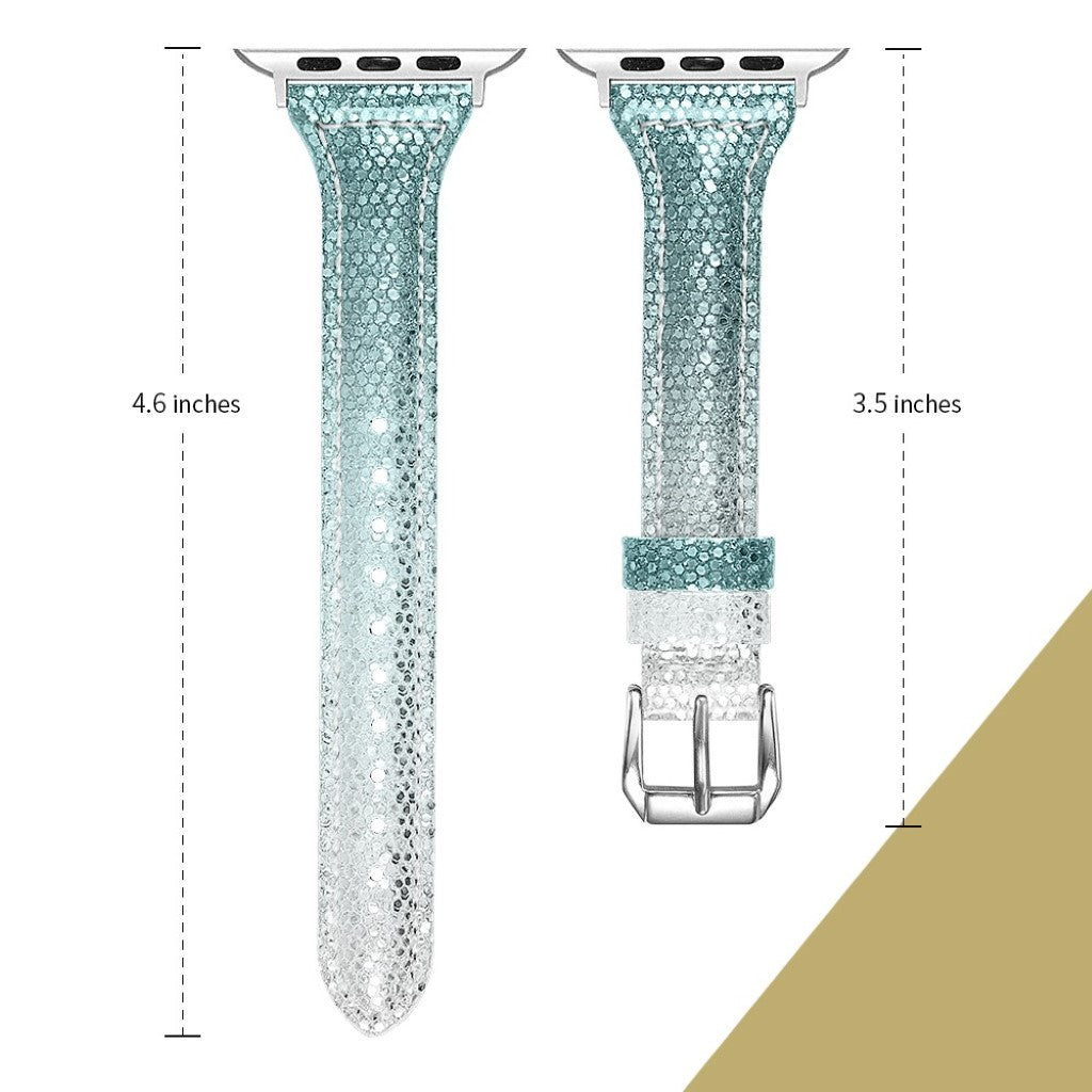 Apple Watch Series 5 40mm / Apple Watch 40mm Ægte læder Rem - Grøn#serie_5