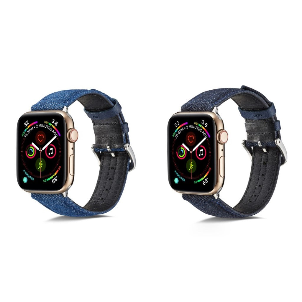 Kønt Apple Watch Series 5 40mm / Apple Watch 40mm Nylon Rem - Blå#serie_1