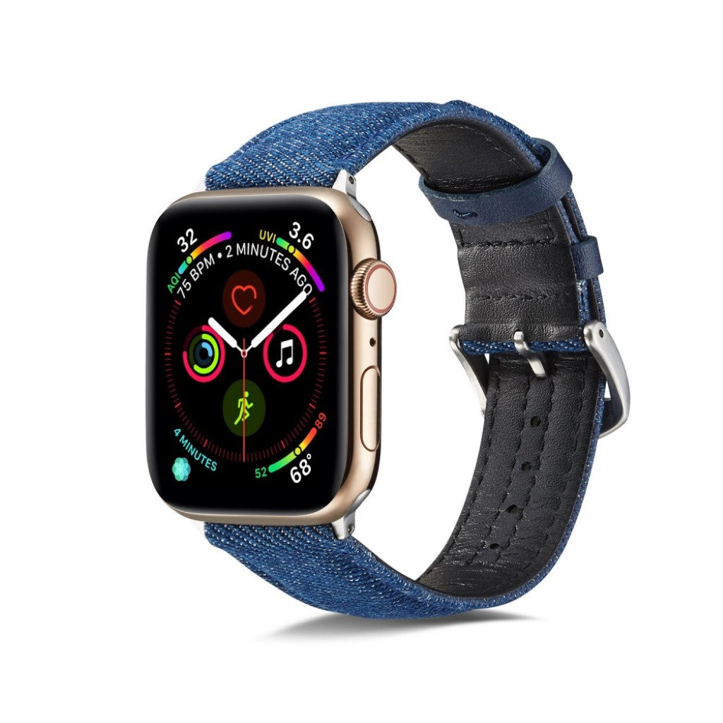 Kønt Apple Watch Series 5 40mm / Apple Watch 40mm Nylon Rem - Blå#serie_2
