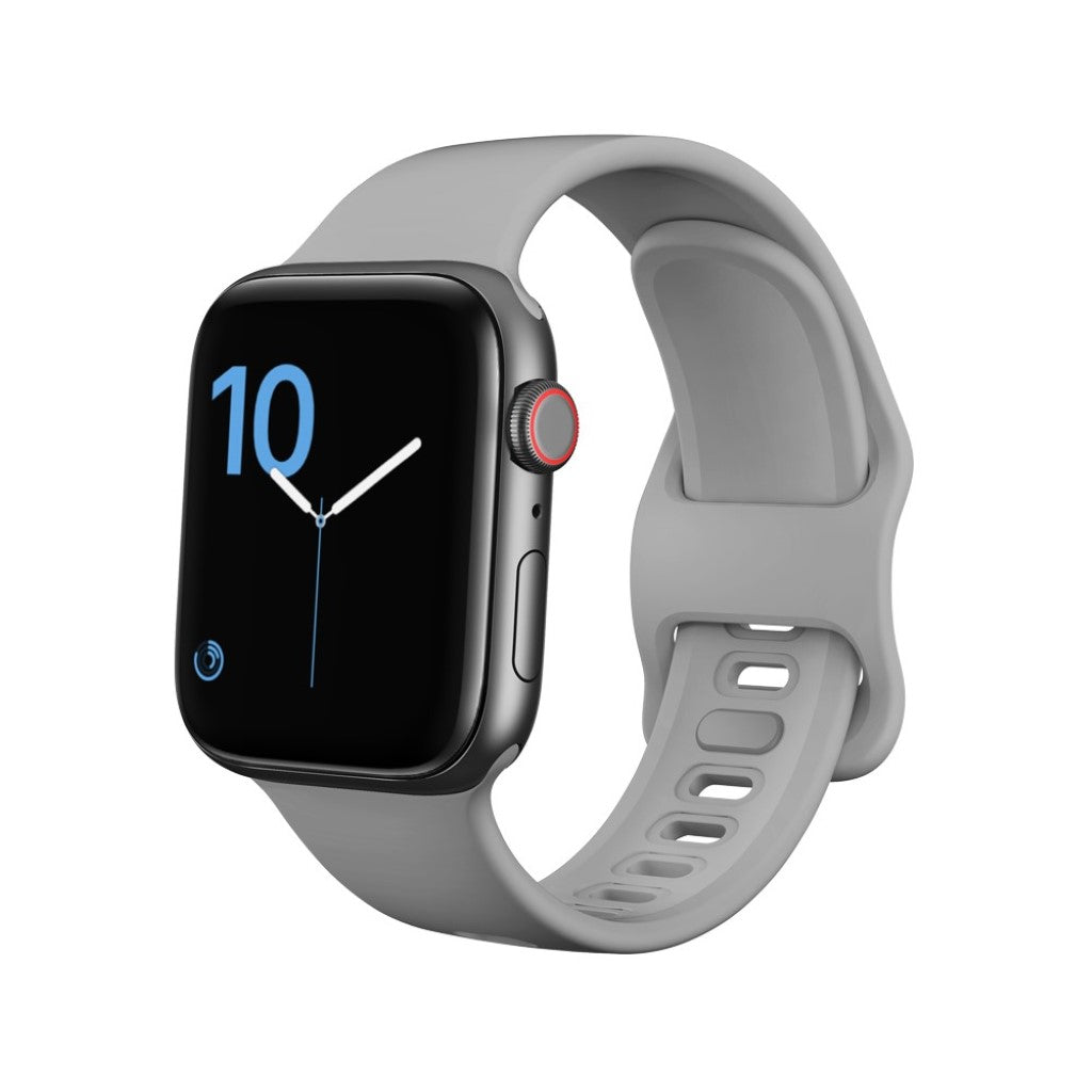 Apple Watch Series 5 40mm / Apple Watch 40mm Silikone Rem - Sølv#serie_3
