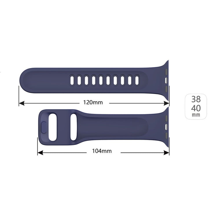 Apple Watch Series 5 40mm / Apple Watch 40mm Silikone Rem - Blå#serie_8