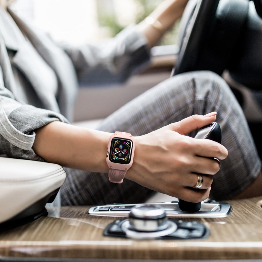 Apple Watch Series 5 40mm / Apple Watch 40mm Silikone Rem - Pink#serie_3