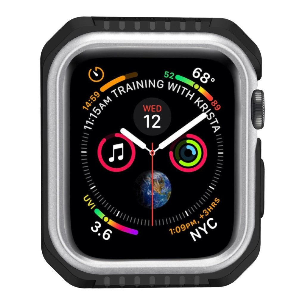 Apple Watch Series 5 40mm / Apple Watch 40mm Holdbar Metal Bumper  - Sølv#serie_4