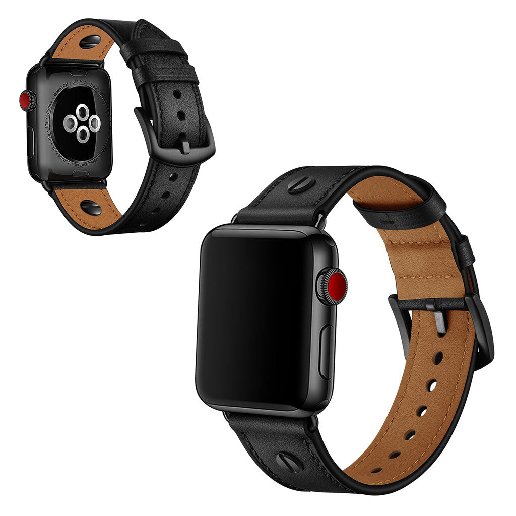 Apple Watch Series 5 40mm / Apple Watch 40mm Γgte lΓ¦der Rem - Sort#serie_1