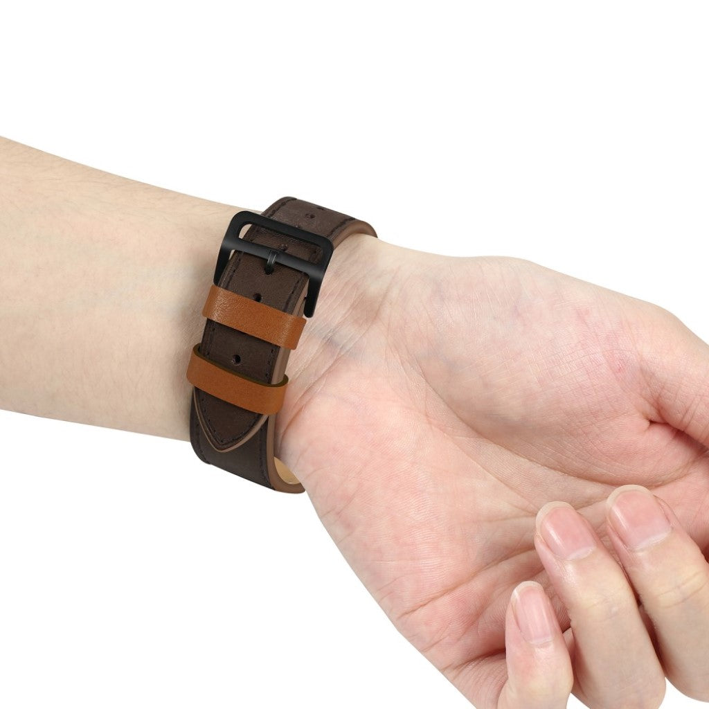 Apple Watch Series 5 40mm / Apple Watch 40mm Ægte læder Rem - Brun#serie_5