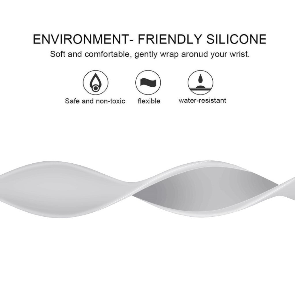 Skøn Universal Apple Silikone Rem - Størrelse: M - Hvid#serie_2