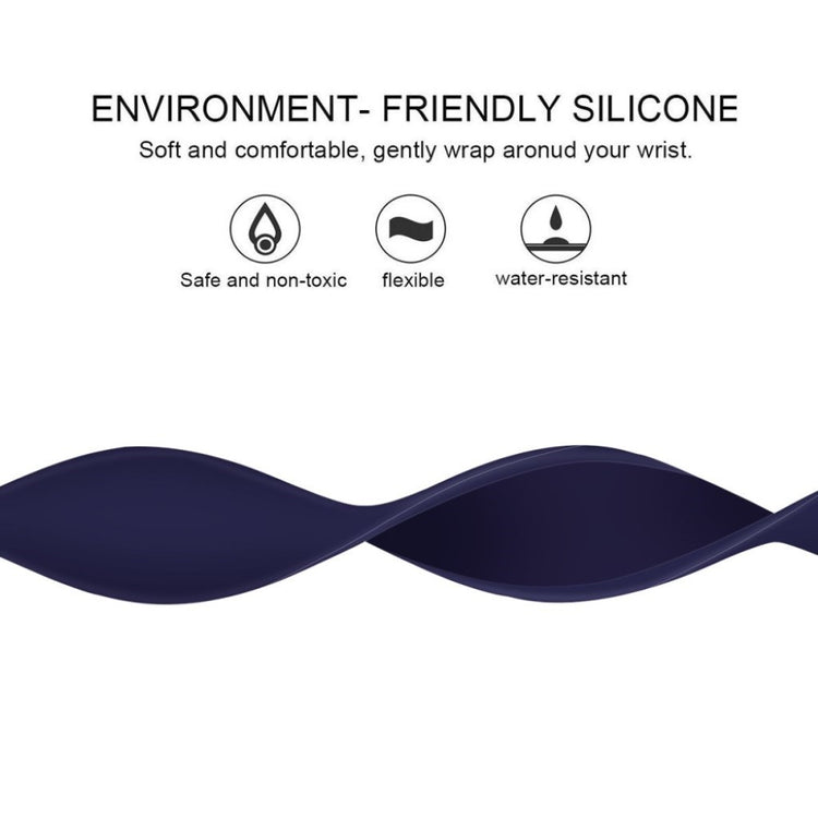 Skøn Universal Apple Silikone Rem - Størrelse: M - Blå#serie_5