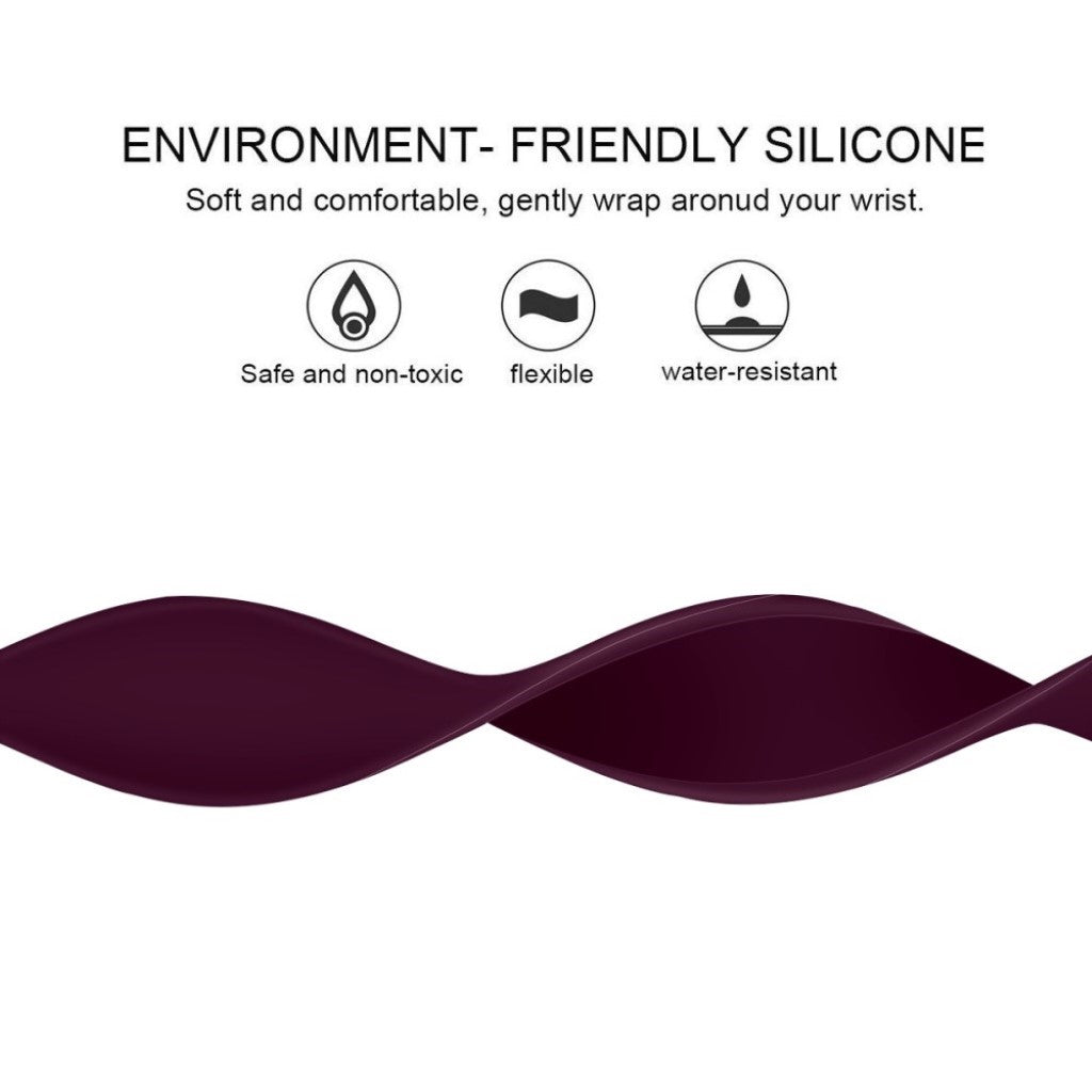 Skøn Universal Apple Silikone Rem - Størrelse: M - Lilla#serie_6