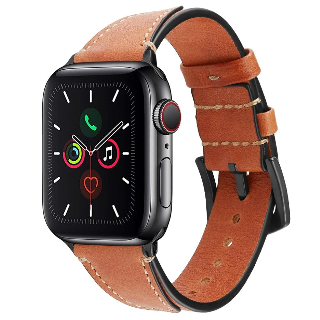 Fint Universal Apple Ægte læder Rem - Brun#serie_3