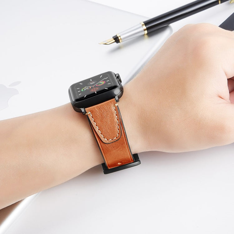 Fint Universal Apple Ægte læder Rem - Brun#serie_3