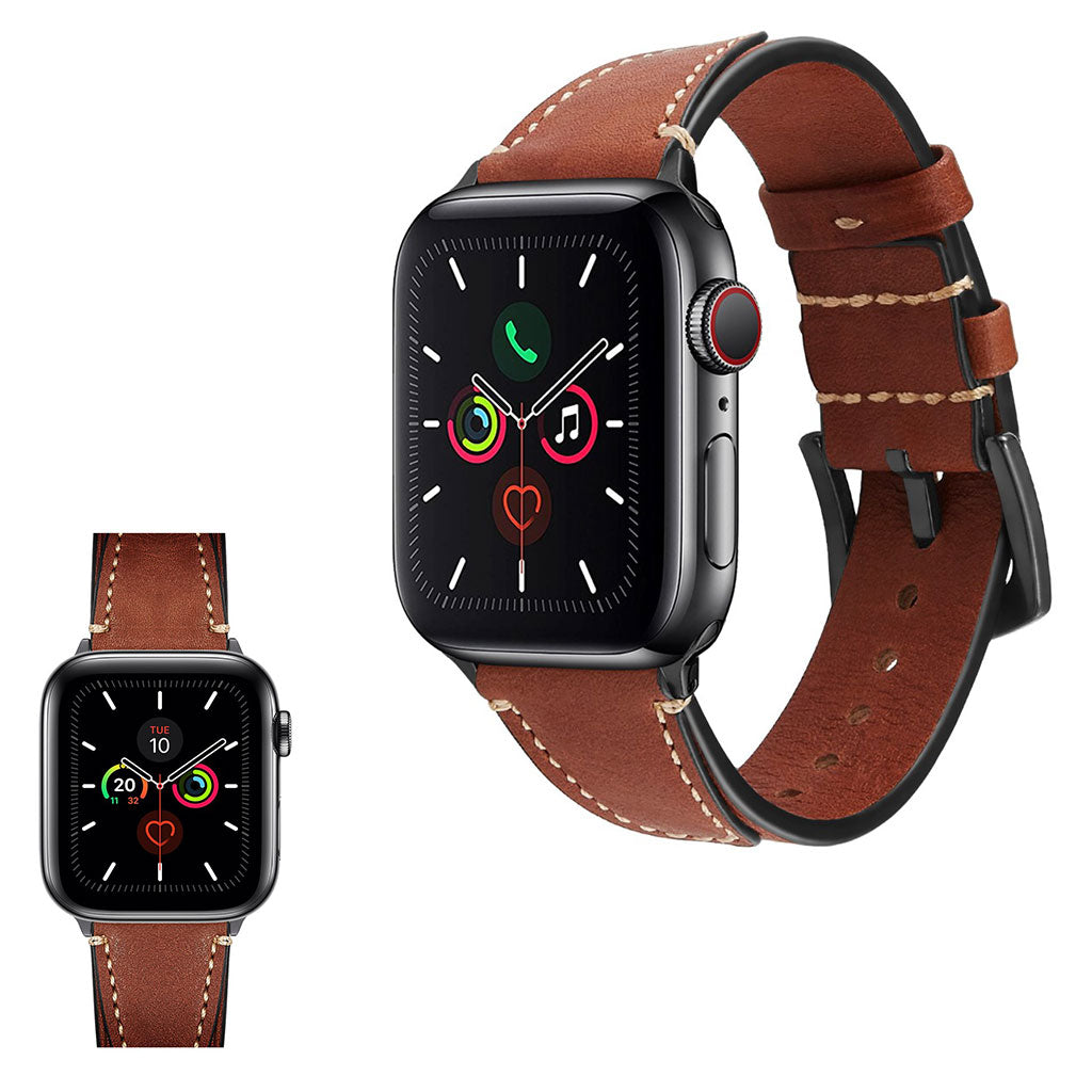 Fint Universal Apple Ægte læder Rem - Brun#serie_4