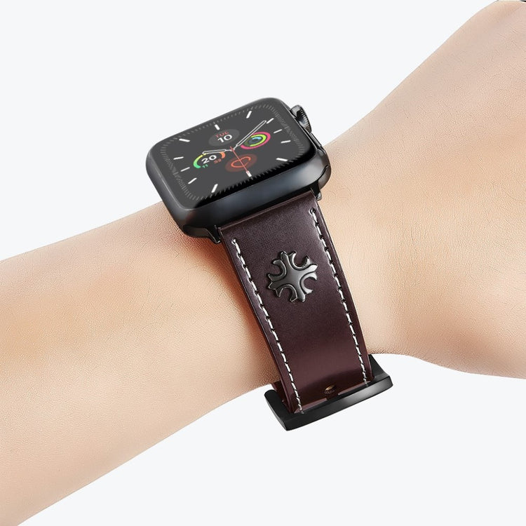 Fremragende Universal Apple Ægte læder Rem - Rød#serie_2