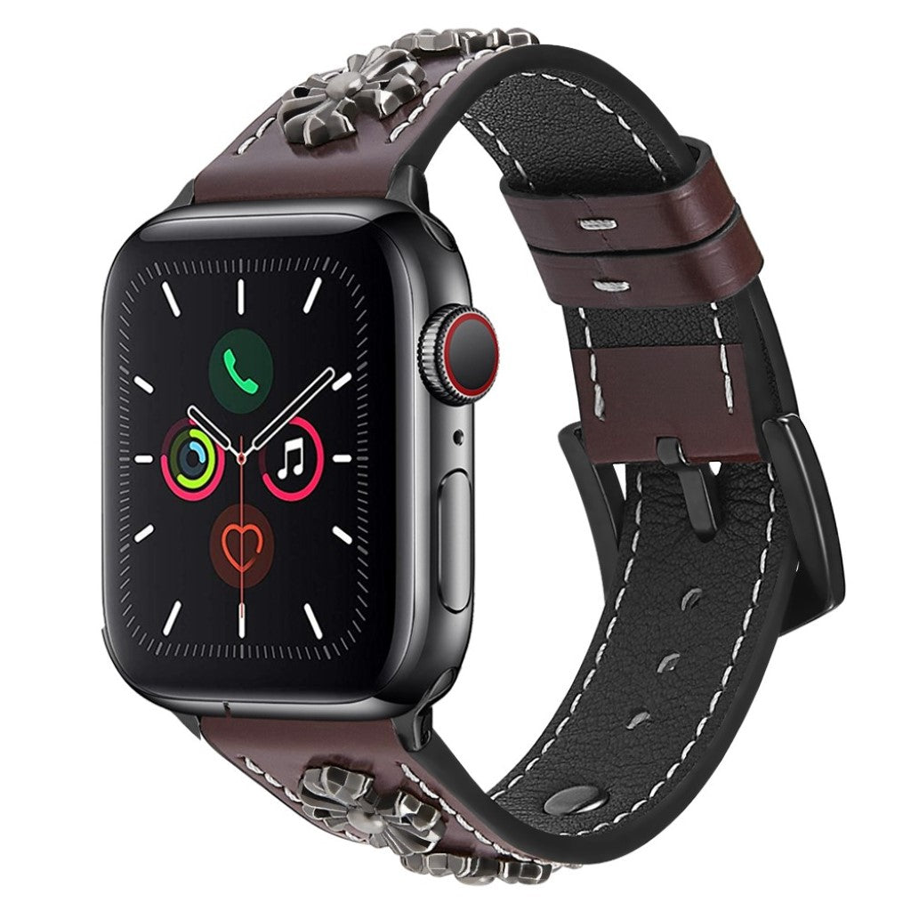 Rigtigt fint Universal Apple Ægte læder Rem - Rød#serie_2