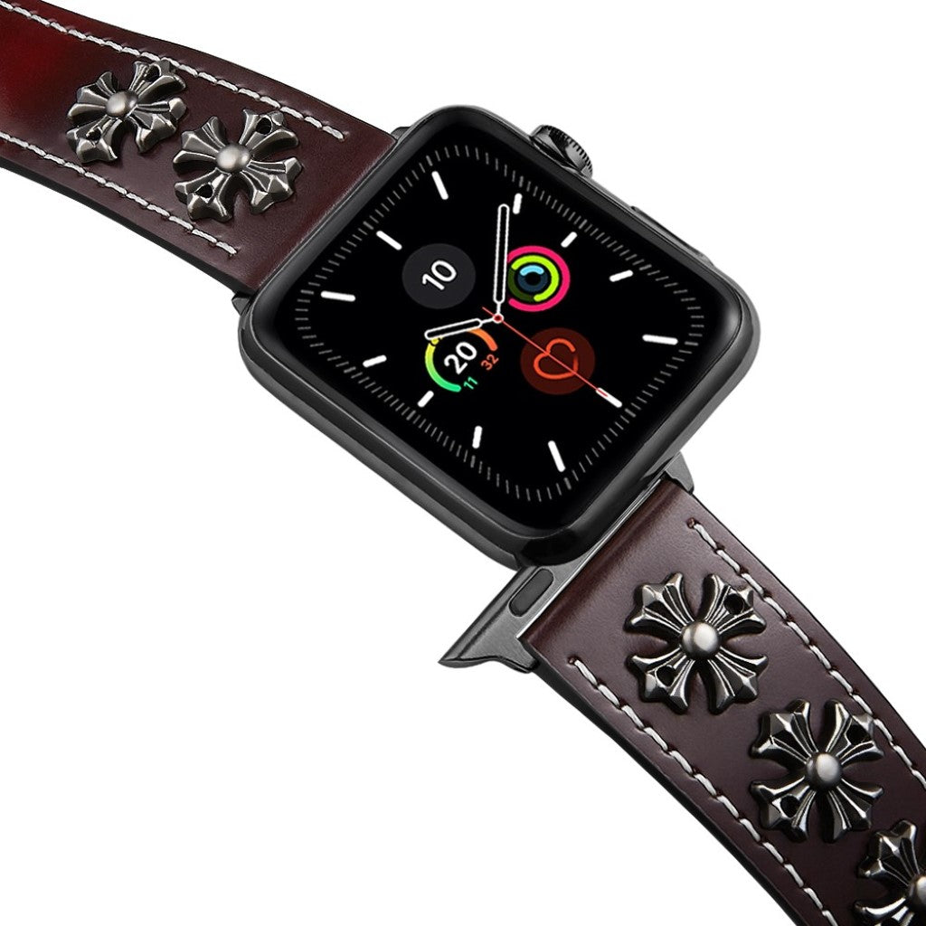 Rigtigt fint Universal Apple Ægte læder Rem - Rød#serie_2