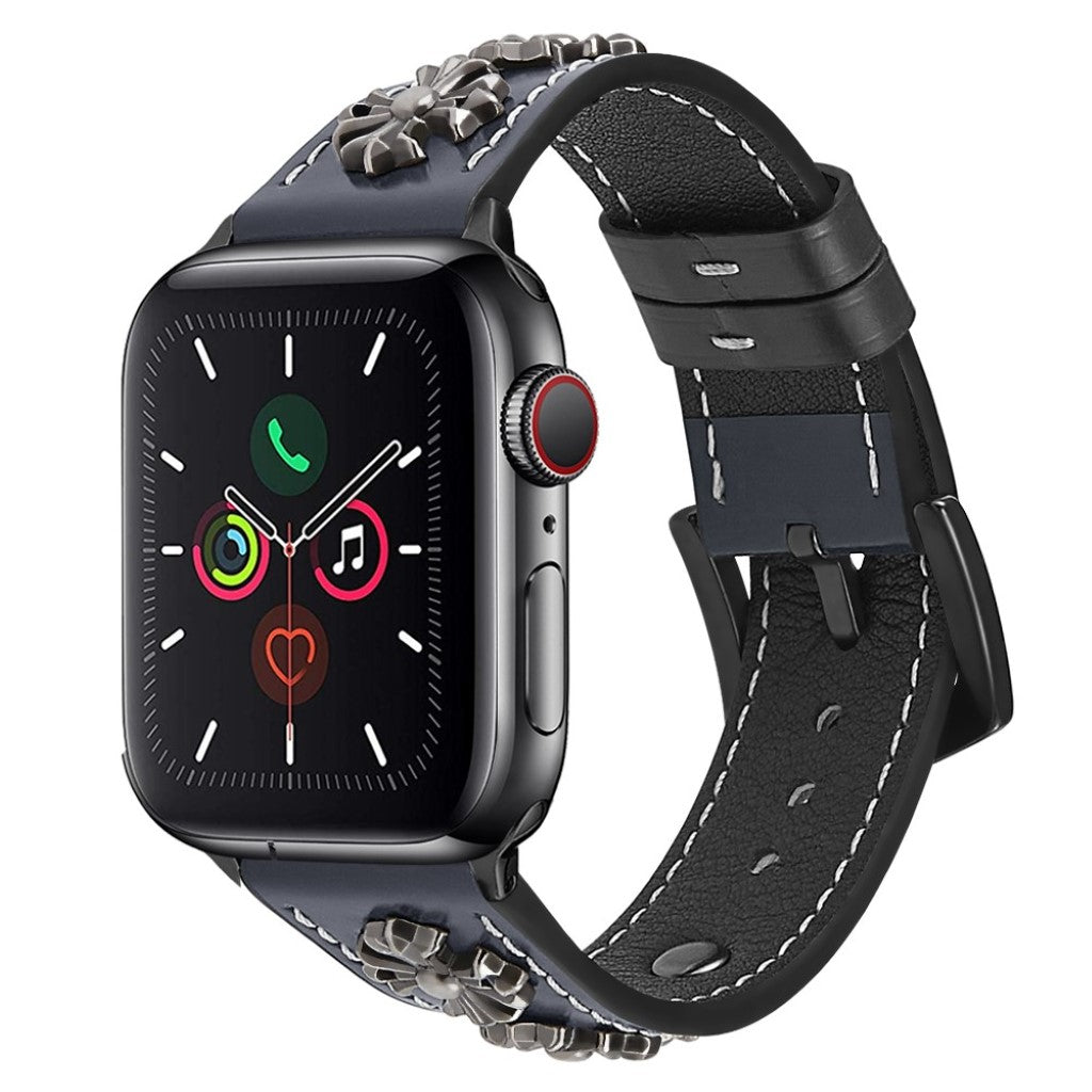 Rigtigt fint Universal Apple Ægte læder Rem - Blå#serie_3