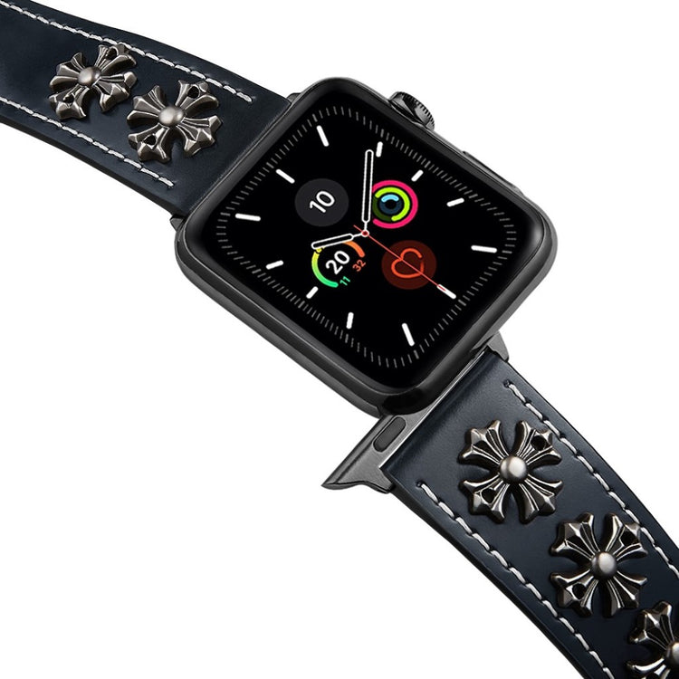 Rigtigt fint Universal Apple Ægte læder Rem - Blå#serie_3