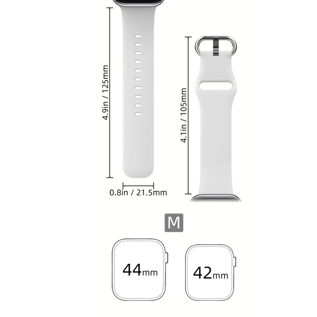 Apple Watch Series 5 44mm / Apple Watch 44mm Silikone Rem - Hvid#serie_1