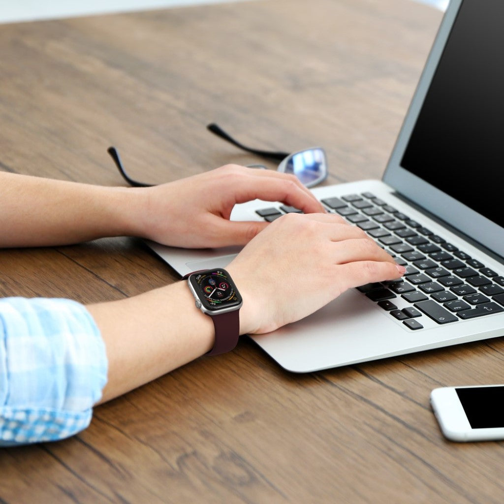 Apple Watch Series 5 44mm / Apple Watch 44mm Silikone Rem - Lilla#serie_3