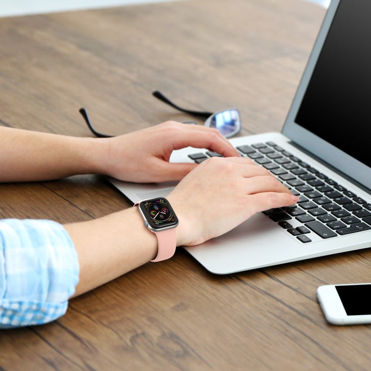 Apple Watch Series 5 44mm / Apple Watch 44mm Silikone Rem - Pink#serie_4