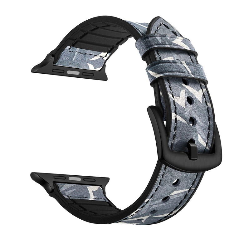 Apple Watch Series 5 44mm / Apple Watch 44mm Ægte læder Rem - Blå#serie_1