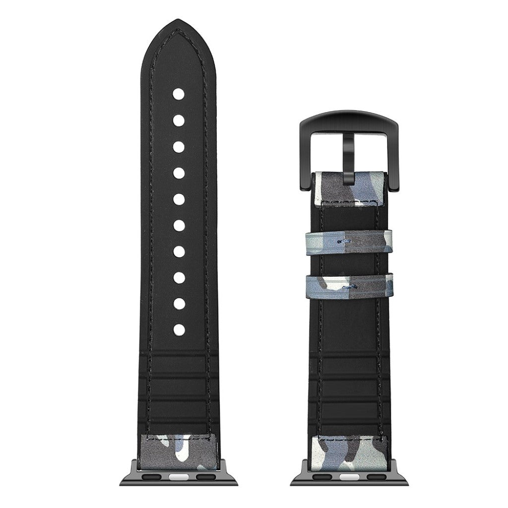 Apple Watch Series 5 44mm / Apple Watch 44mm Ægte læder Rem - Flerfarvet#serie_3