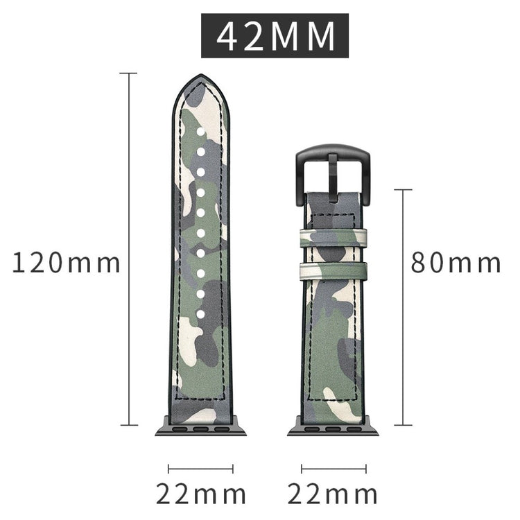 Apple Watch Series 5 44mm / Apple Watch 44mm Ægte læder Rem - Grøn#serie_4