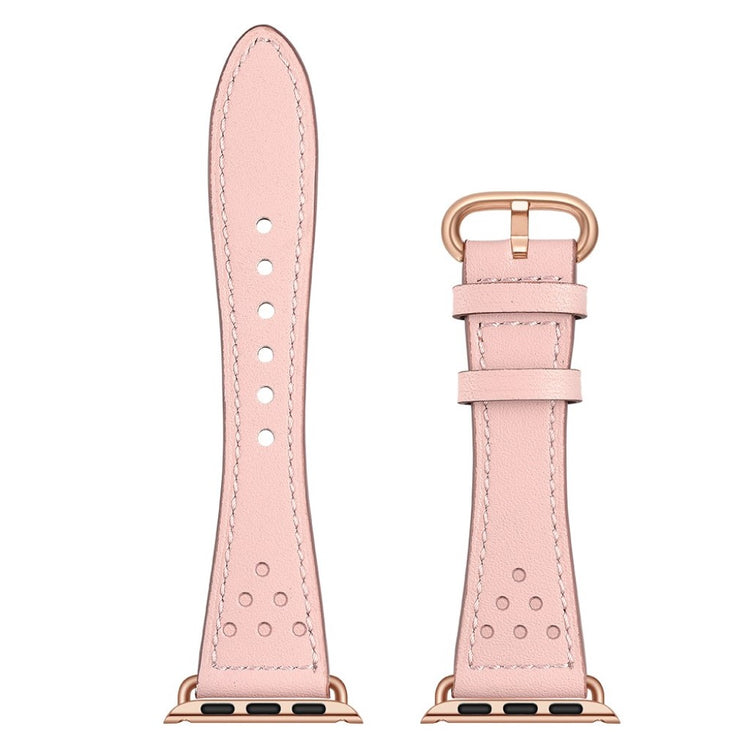 Apple Watch Series 5 44mm / Apple Watch 44mm Ægte læder Rem - Pink#serie_3