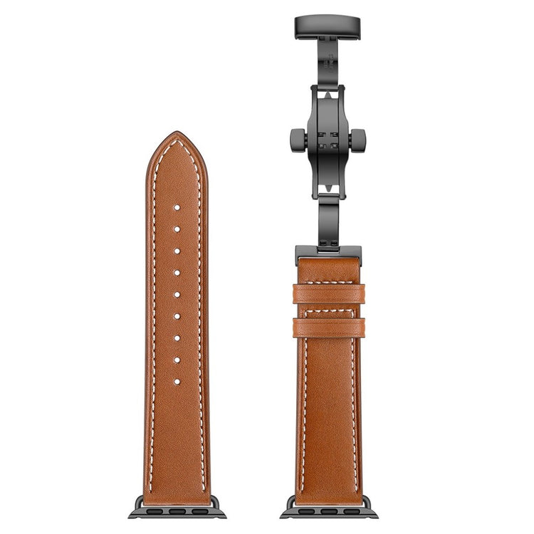 Apple Watch Series 5 44mm / Apple Watch 44mm Ægte læder Rem - Brun#serie_5
