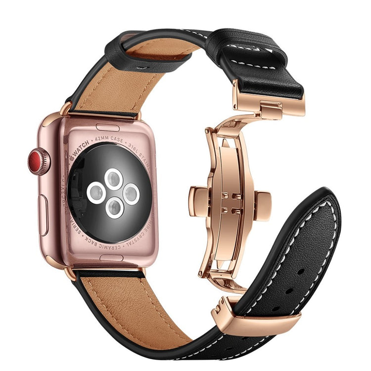 Apple Watch Series 5 44mm / Apple Watch 44mm Ægte læder Rem - Flerfarvet#serie_9